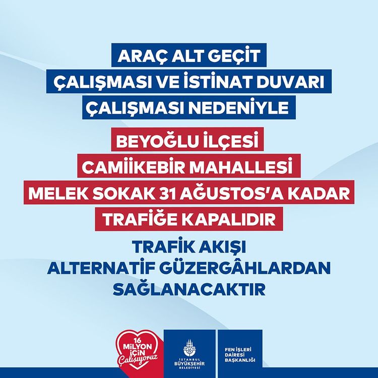 Beyoğlu'nda Yol ve Çevre Düzenlemesi