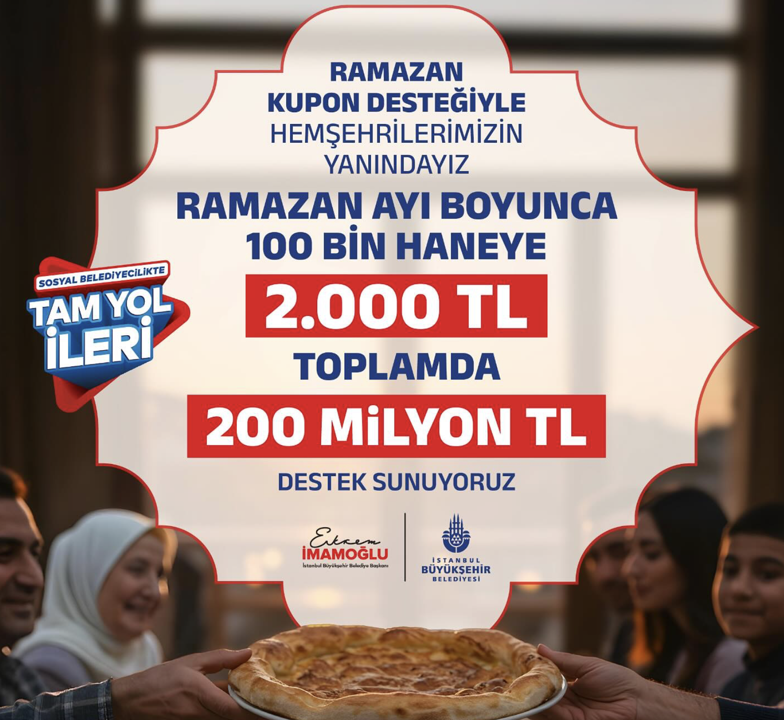 100 Bin İhtiyaç Sahibi Aileye 2 Bin TL Destek