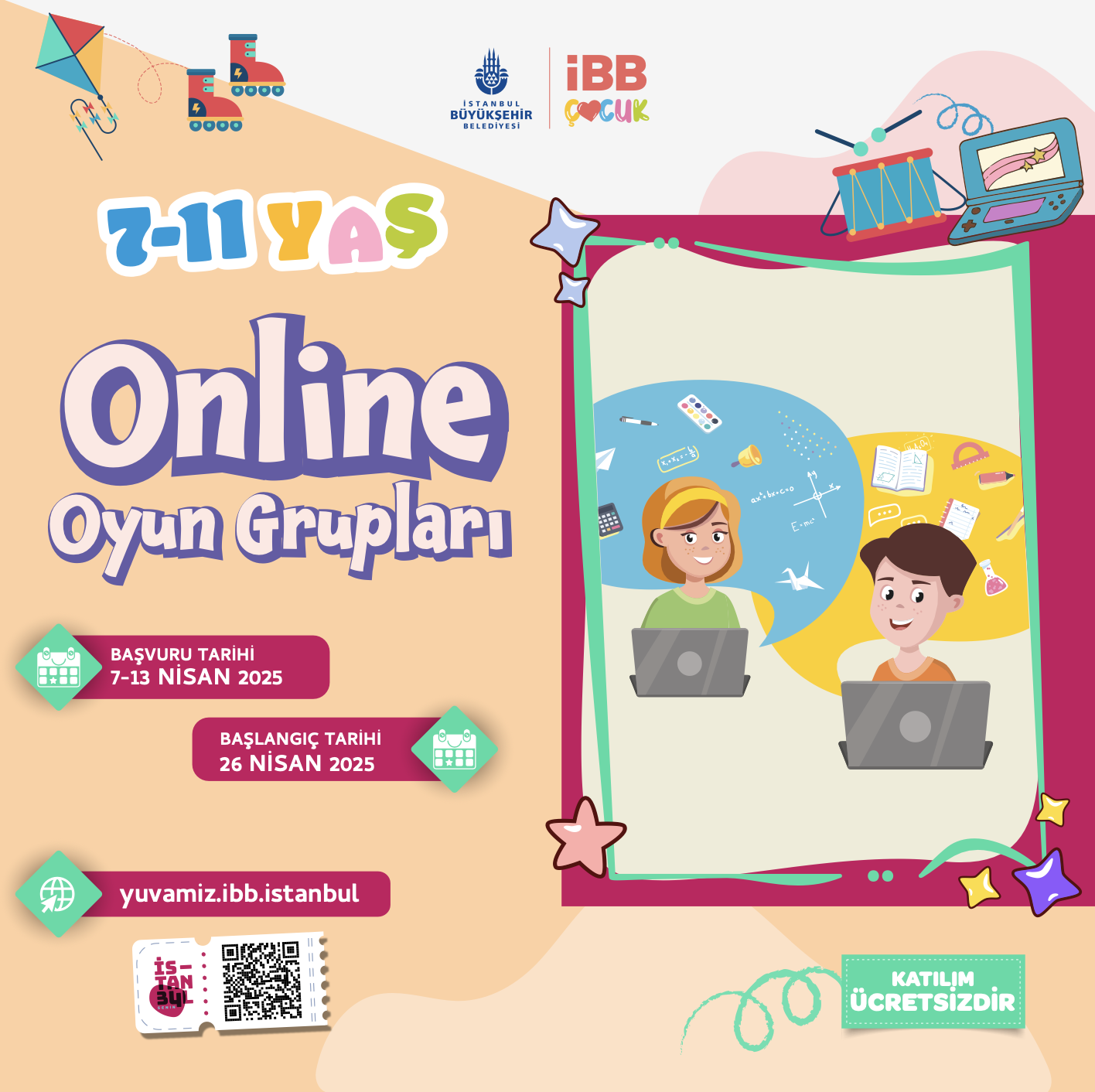 7-11 Yaş Grubu İçin Online Oyun Grubu Etkinlikleri