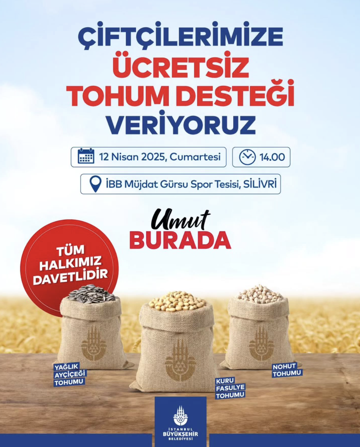 Çiftçilere Ücretsiz Tohum Desteği