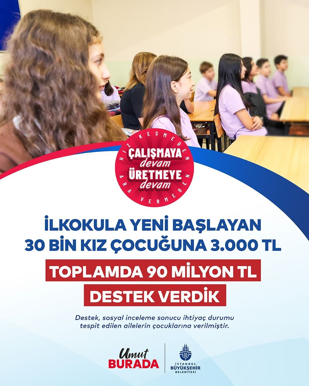 İBB'den 30 Bin Haneye Eğitim Desteği