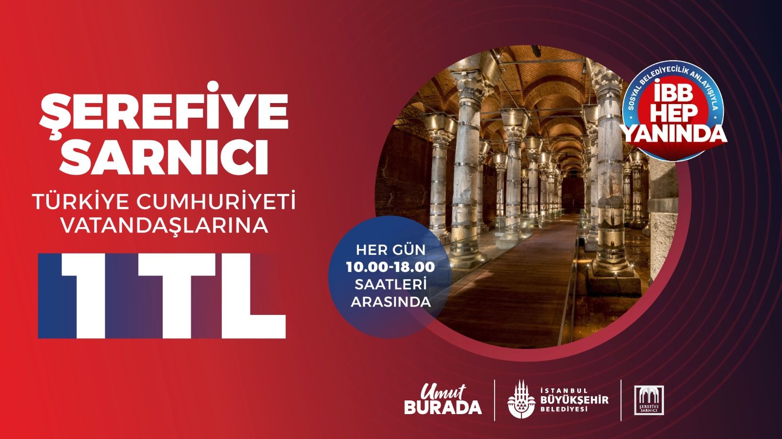 Şerefiye Sarnıcı'na Giriş 1 Lira!